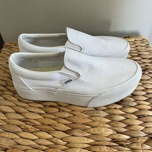 White Platform Vans